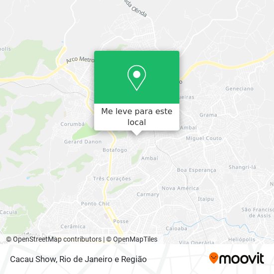 Cacau Show mapa