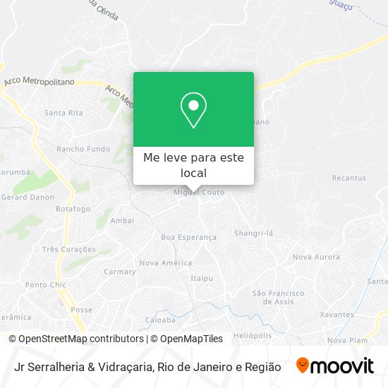 Jr Serralheria & Vidraçaria mapa