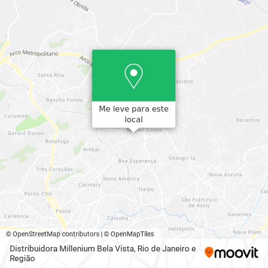 Distribuidora Millenium Bela Vista mapa