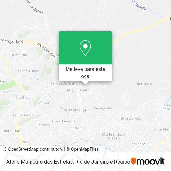 Ateliê Manicure das Estrelas mapa