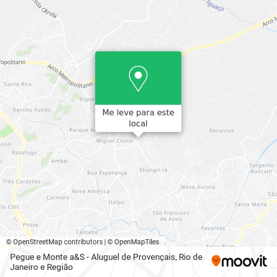 Pegue e Monte a&S - Aluguel de Provençais mapa