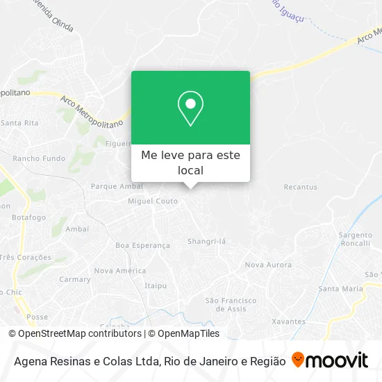 Agena Resinas e Colas Ltda mapa