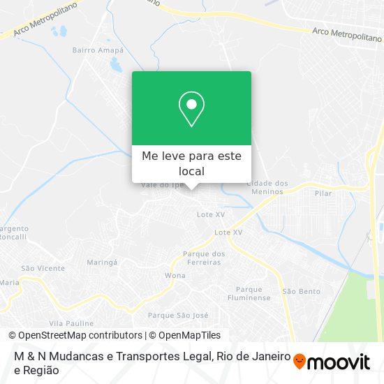 M & N Mudancas e Transportes Legal mapa