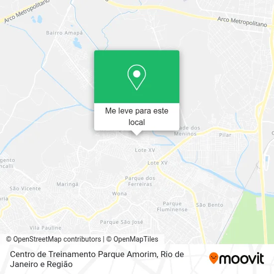 Centro de Treinamento Parque Amorim mapa