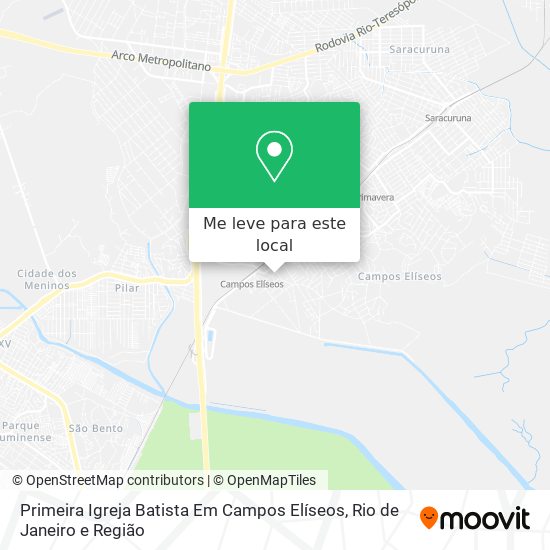 Primeira Igreja Batista Em Campos Elíseos mapa