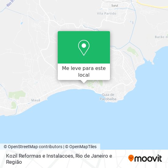 Kozil Reformas e Instalacoes mapa