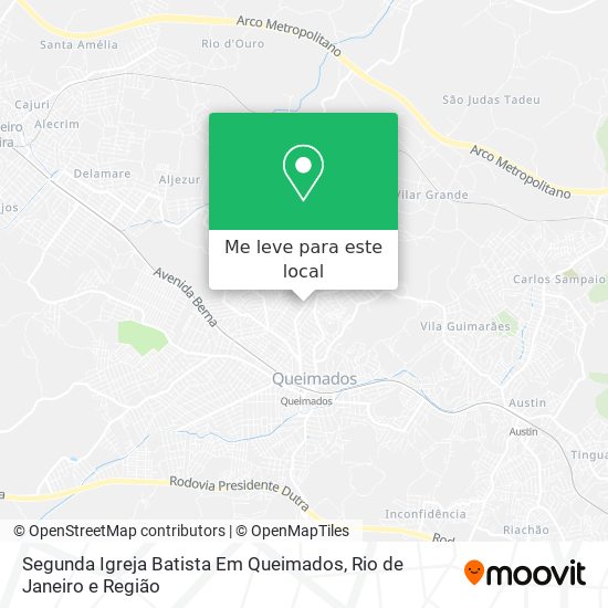 Segunda Igreja Batista Em Queimados mapa