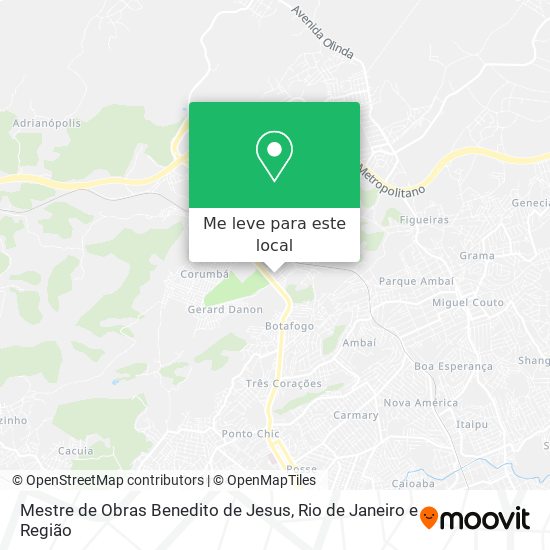 Mestre de Obras Benedito de Jesus mapa