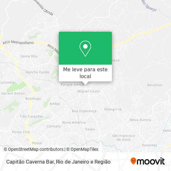 Capitão Caverna Bar mapa