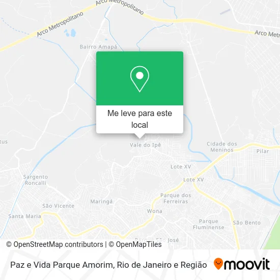 Paz e Vida Parque Amorim mapa