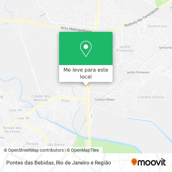 Pontes das Bebidas mapa