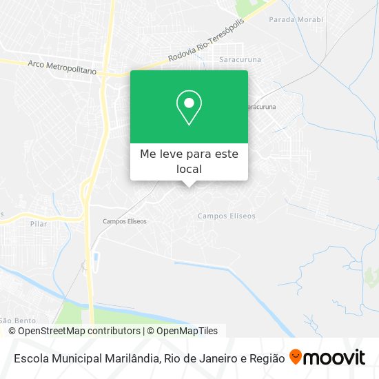 Escola Municipal Marilândia mapa