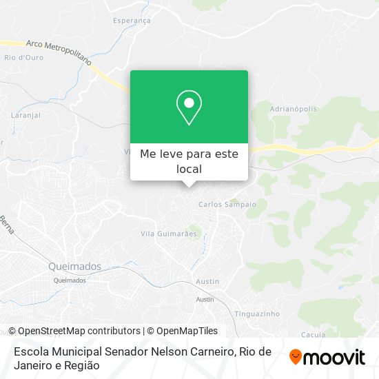 Escola Municipal Senador Nelson Carneiro mapa