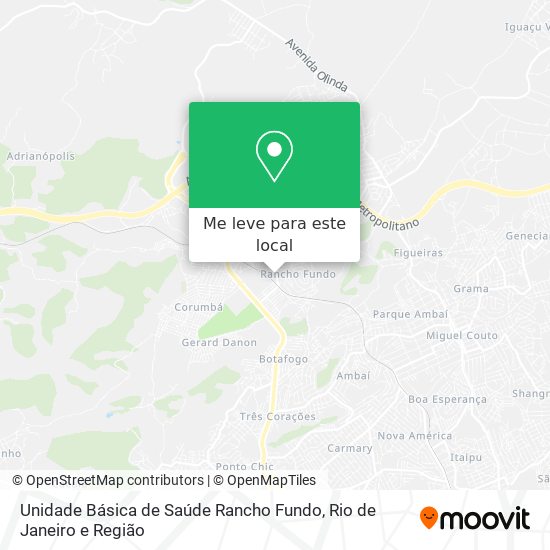 Unidade Básica de Saúde Rancho Fundo mapa