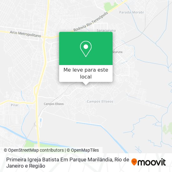 Primeira Igreja Batista Em Parque Marilândia mapa