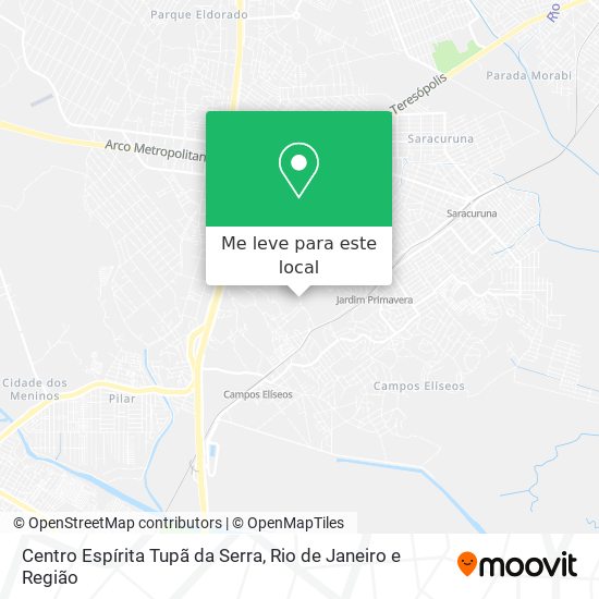 Centro Espírita Tupã da Serra mapa