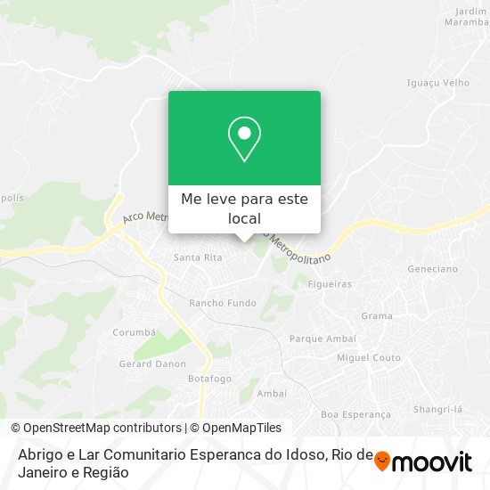 Abrigo e Lar Comunitario Esperanca do Idoso mapa