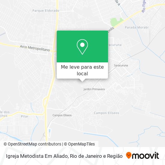 Igreja Metodista Em Aliado mapa