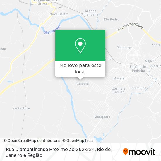 Rua Diamantinense Próximo ao 262-334 mapa