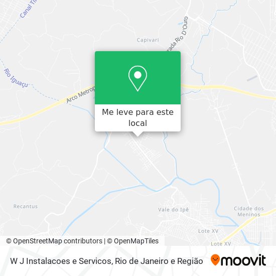 W J Instalacoes e Servicos mapa