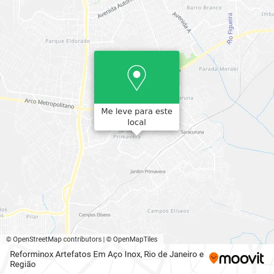 Reforminox Artefatos Em Aço Inox mapa