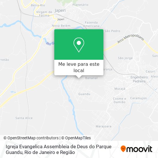 Igreja Evangelica Assembleia de Deus do Parque Guandu mapa