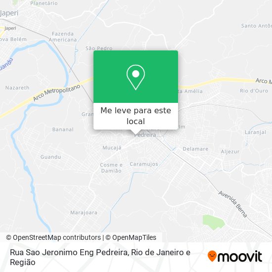 Rua Sao Jeronimo Eng Pedreira mapa