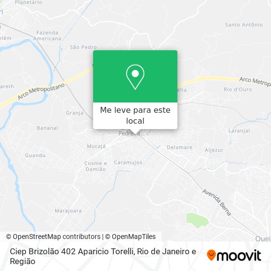 Ciep Brizolão 402 Aparicio Torelli mapa