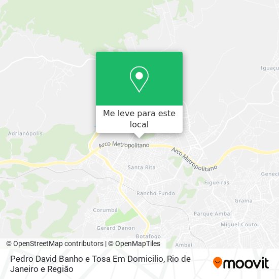 Pedro David Banho e Tosa Em Domicilio mapa