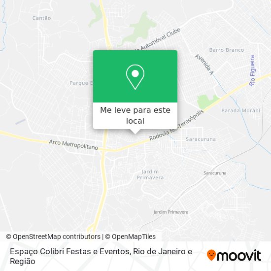 Espaço Colibri Festas e Eventos mapa