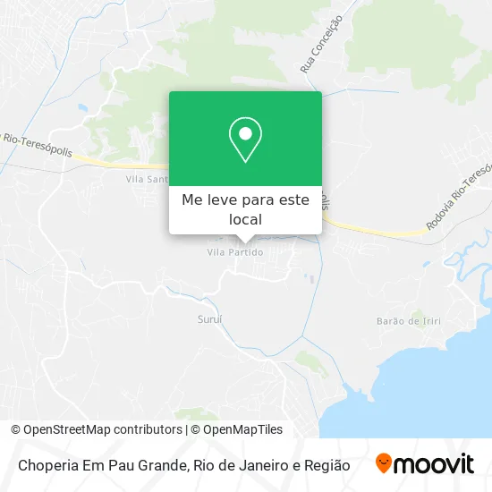 Choperia Em Pau Grande mapa