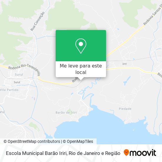 Escola Municipal Barão Iriri mapa