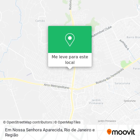 Em Nossa Senhora Aparecida mapa