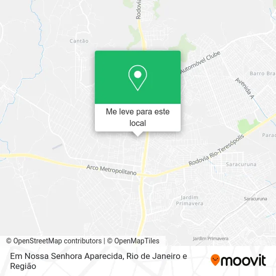 Em Nossa Senhora Aparecida mapa