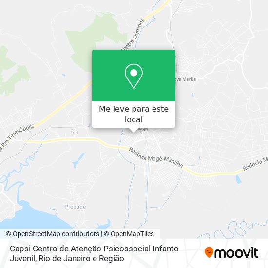 Capsi Centro de Atenção Psicossocial Infanto Juvenil mapa