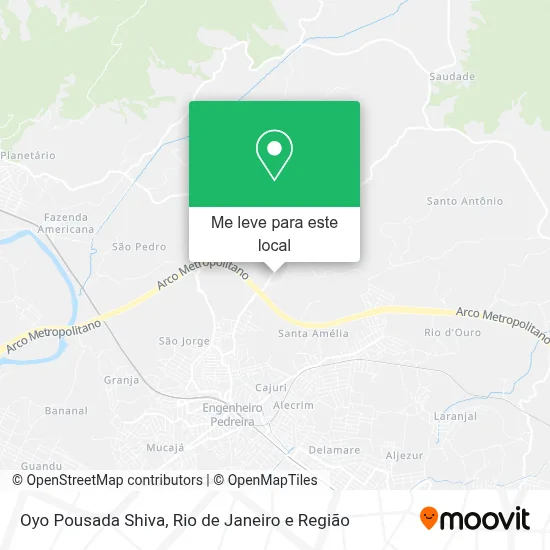 Oyo Pousada Shiva mapa