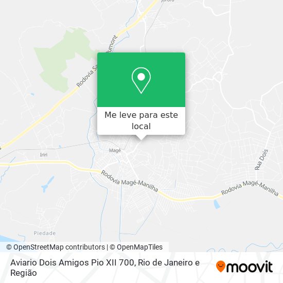 Aviario Dois Amigos Pio XII 700 mapa