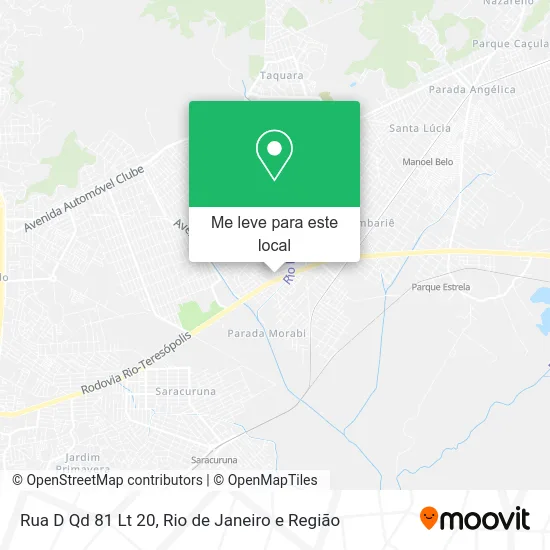 Rua D Qd 81 Lt 20 mapa