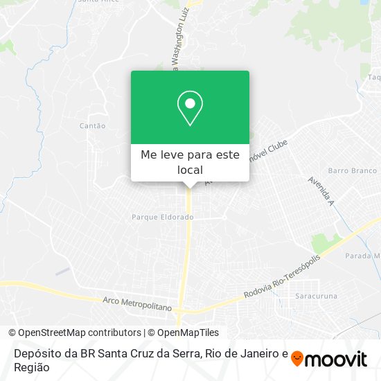 Depósito da BR Santa Cruz da Serra mapa