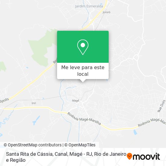 Santa Rita de Cássia, Canal, Magé - RJ mapa