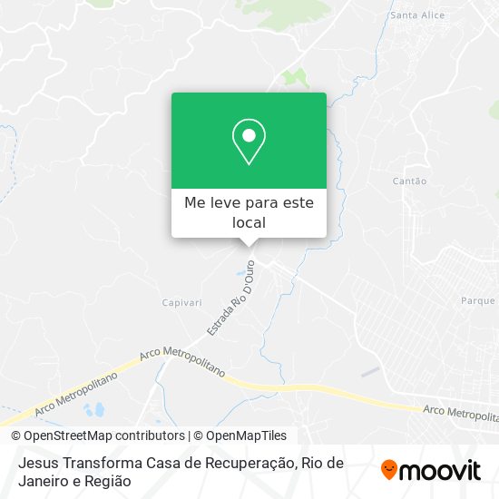 Jesus Transforma Casa de Recuperação mapa