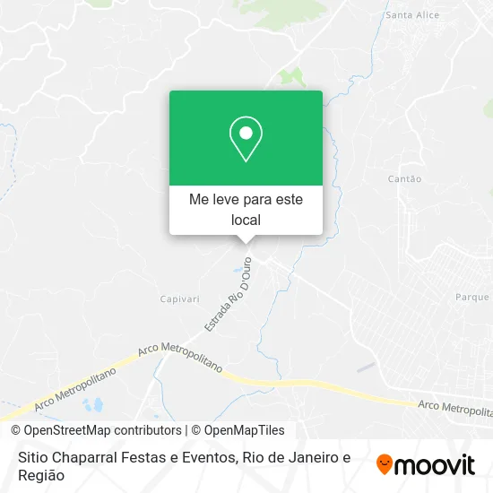 Sitio Chaparral Festas e Eventos mapa
