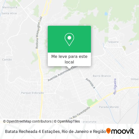 Batata Recheada 4 Estações mapa