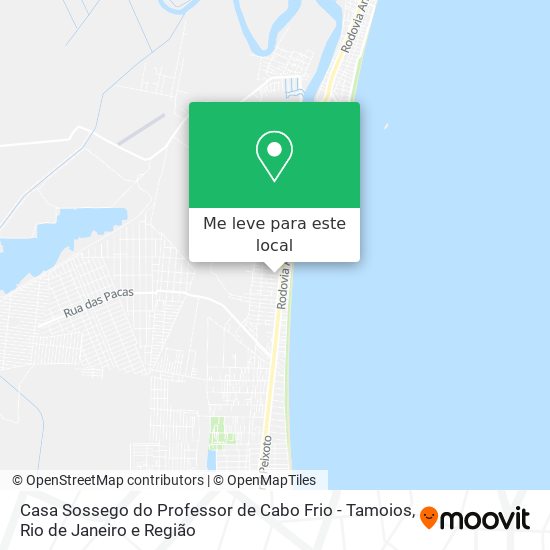 Casa Sossego do Professor de Cabo Frio - Tamoios mapa