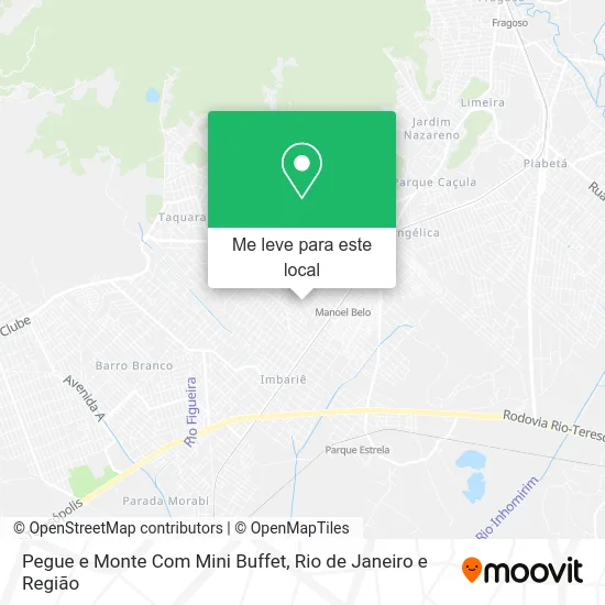 Pegue e Monte Com Mini Buffet mapa