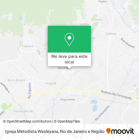 Igreja Metodista Wesleyana mapa