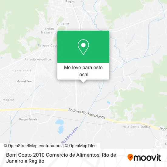 Bom Gosto 2010 Comercio de Alimentos mapa