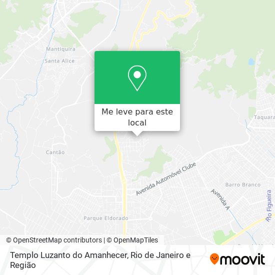 Templo Luzanto do Amanhecer mapa
