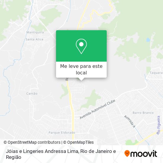 Jóias e Lingeries Andressa Lima mapa