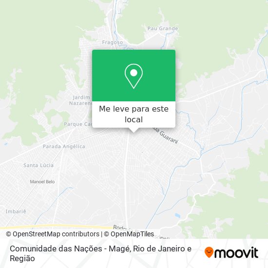 Comunidade das Nações - Magé mapa
